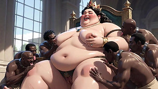 Massive BBW Mistress Full Body Worship - Slaves Lick Her to Ecstasy