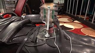 Latex Vac Bag & Electro Venus 2000 Milking in The Dungeon of Lady Diva Cane