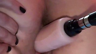 The sex machine fucked her tight hole so hard that every