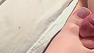 Close up Toe Fuck Without Hands Beautiful Nails Big Cum