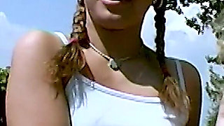 Lesbian Outdoor Sex with Sex Toys