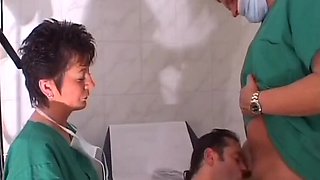 Mature Patient Gets Deep Anal Toy Play from Doctor