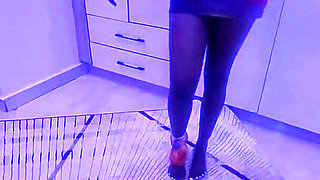 Slim Ebony African Goddess Short Dress Dance Foot Fetish
