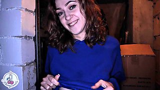 Neighbor Ella Gilbert Delivers Sloppy Blowjob to Xavier Thicc in Order to Lift Massive Box from Cellar