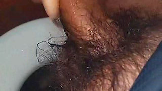 Maori guy fucks sex toy in public toilet cums hard