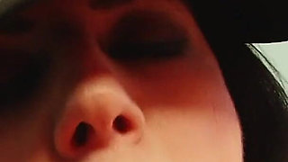 Sexy Brunette Babe Starts to Get Hot and Takes Her Clothes off