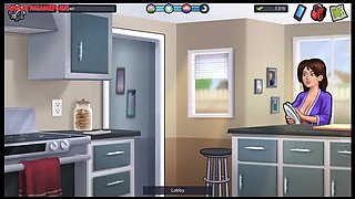 Horny Tenant Fucks Hot BBW MILF Landlady - Summertime Saga Part 22