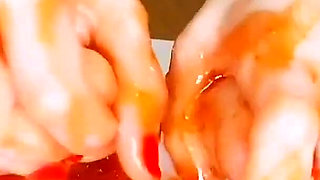 Licked a Pack of Jam off My Feet, Mmmm... How Sweet I Am) Foot Fetish, Hairy Pussy, Seductive MILF
