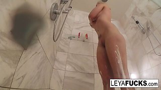 Crazy Clown Leya takes her aggressions out on her pussy