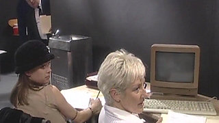 Blonde Babe Gets Fingered and Fucked in the Office