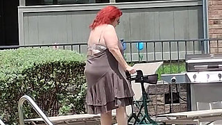 Summer Has Arrived! Time for the First Visit to the Pool Sexy Big Nurse Vicki Style!