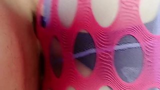 Mona Kim, pretty Korean Shemale Fucked Through Fishnet