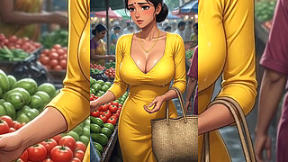 Indian Bhabhi Grouped & Fucked Hard by Her Old Disgusting Muslim Neighbour in Busy Market