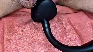 Masturbation and inflatable plug