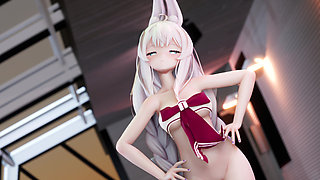 [mmd] Vicious-wigglewiggle Young Girl Bunny Girl Student Dress Miniskirt