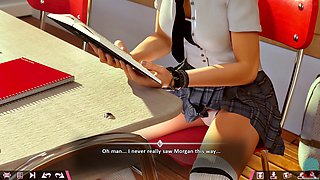 Steamy visual novel pc game with 3D anime action and double homework fun