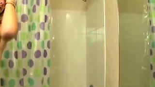 Sexy teen Chasity Bliss gets naked and has a shower while