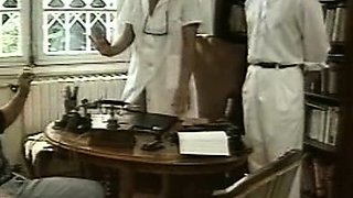 Skinny brunette MILF sucks and fucks a big cock