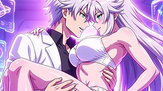 Mad scientist creates perfect futanari clone of himself for sex desire