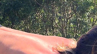 I'm Eating This Big-breasted Blonde's Juicy Pussy