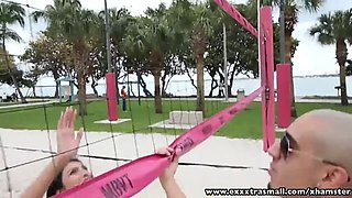 Exxxtrasmall short latin young eats jizz after getting pounde