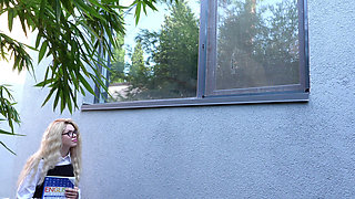 Petite Pretty Student Gets Rough Fuck by Street Gopnik - Extreme Deepthroat and Cum in Mouth