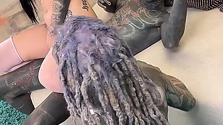 A Second Camera Secrets Tattooed Body Girl Teased in Photoshoot Before Tatttooed Man Wild Anal Ride & Ass to Mouth Feast