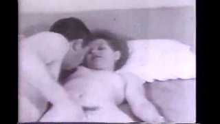 30s Vintage Black and White Porn with Big Natural Tits and Fur Coat