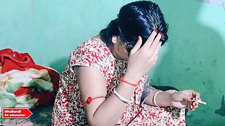 Smoking Desi Stepmom Fucks Stepson's Friends in Mumbai - Big Tits, Doggy Style & Missionary