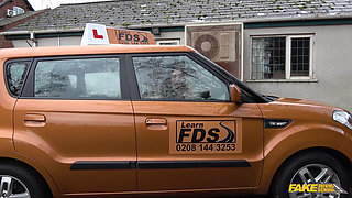 Fake Driving School - Big Tit Hot Brunette Jasmine Jae Flashes Max in a Car & Pulls Him for Doggystyle Sex