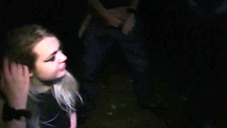 Public Bukkake Whore in the Woods