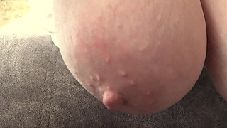 Big Gorgeous Boobs Close-up. Mature BBW and Saggy Tits.