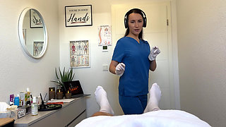 He Came Twice On The Massage Table - Handjob & Blowjob