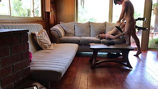 Secretary ass fucked and creampied by boss on business trip