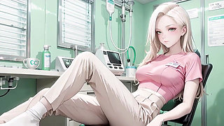 Sexy Pink Nurse Gets Horny After Shift! Takes Off Uniform for Oiled Wild Cowgirl Squirting