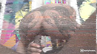 Caught in Shared Hostel Shower: Wet Interracial Sex with BBC Darrell Deeps and Tattooed Redhead Ria Red