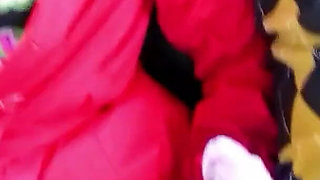 Step father fucks horny blonde teen Christal in the ass after party