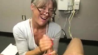 Over 40 milf strokes and handjobs a young stud