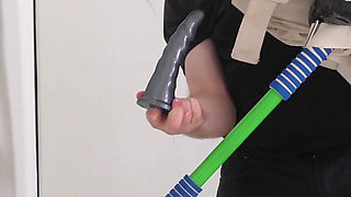 Straightjacket Wearing Teen Punished with Rough Anal Dirty ATM Over Her Pogo Stick