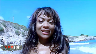 Dunia-montenegro: Hot Latin Babe Strpping and Showing Her Big Pussy