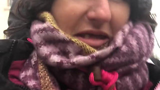 Flashing My Tit with Rock Hard Nip in Fucking Filthy Weather