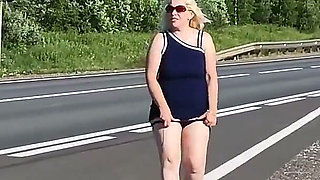 Dropping My Panties on the Road
