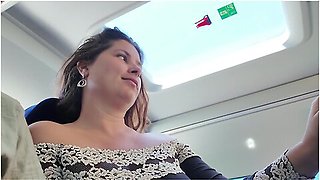 Stranger Flashed His Dick. Busty Milf Sucked On The Bus