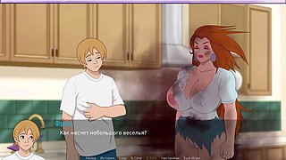 Squirting pussy on a horny neighbor while riding cowgirl