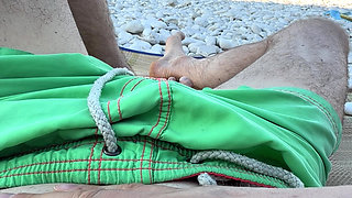 Risky Beach Fun - Naughty Holiday Moment by the Sea with Cumshot