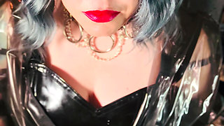 She's A PVC Dream! Tina Snua Smokes 2 Cigarettes With Drifts, Snap Inhales & OMI. Cough, Smoking Smoker