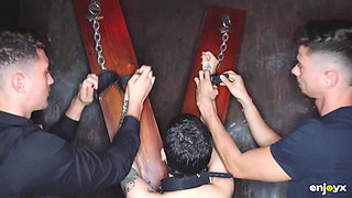Saba Lapiedra experiences her darkest bdsm fantasy with dominant men