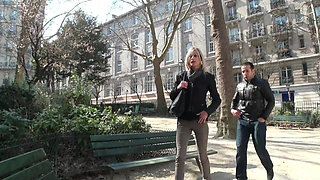 Cali Cruz, a Pretty Mature Woman, Kisses on the Sofa