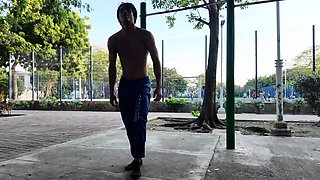 Adorable Fit Latino Abs Gets Massive Dick Handjob