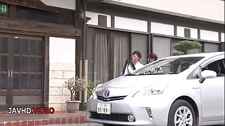 Fingering wild Japanese babe Maya does Blowjob then fucks hard swallowing cum Toys